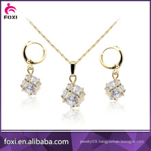 Luxury Design Cooper Fashion Dubai Gold Plated Jewelry Set for Party